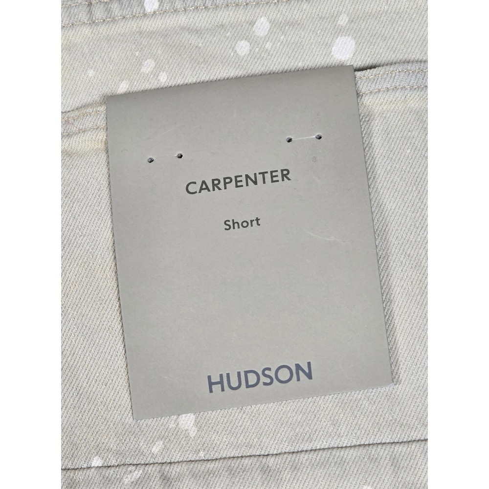NEW Hudson Men's Carpenter Shorts Tan Painter Distressed Size 30 splatter paint‎ - Picture 10 of 14